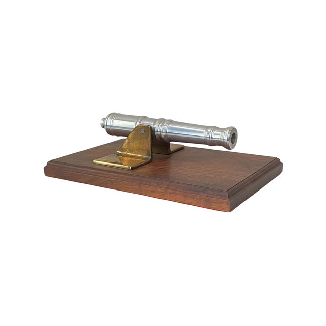 Large Vintage Handcrafted Folk Art Cannon Sculpture For Sale - Image 10 of 10