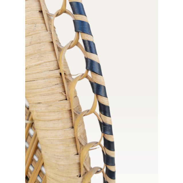 1950s Large Handwoven Rattan Peacock Emmanuelle Throne Chair, Philippines, 1950s For Sale - Image 5 of 18