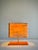Vintage Italian Postmodern Style Orange Table Lamb With Rectangular Cork Lamp Shade in Style of Memphis Milano Modernist Design For Sale - Image 11 of 12