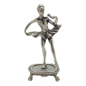 Vintage Italian Handmade Genuine Silver 800 Ballerina Dancer Figurine Miniature