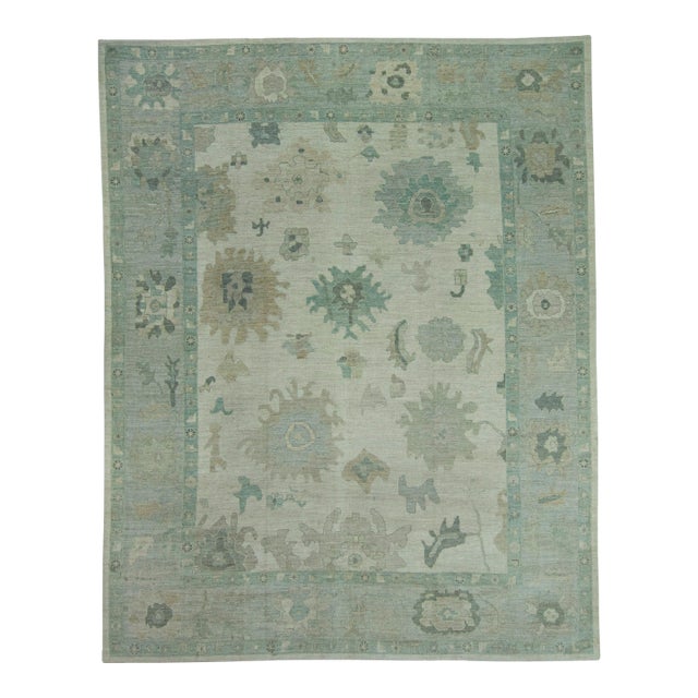 Turkish Oushak Rug 12'4" x 15'5" #0102 For Sale