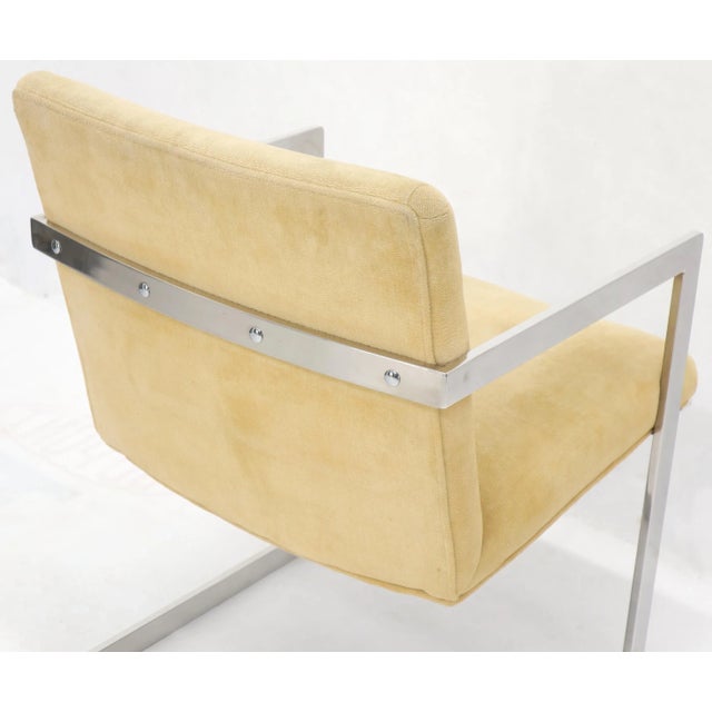 Metal Set of 8 Chrome Milo Baughman Attributed Dining Chairs For Sale - Image 7 of 13