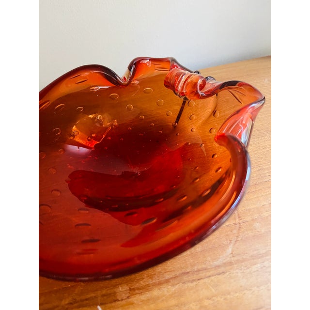 Glass Murano Glass Ashtray Trinket Bowl For Sale - Image 7 of 10