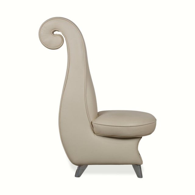 Leather Rocky Chairs in Cream Beige from Bretz, Set of 4 For Sale - Image 12 of 15