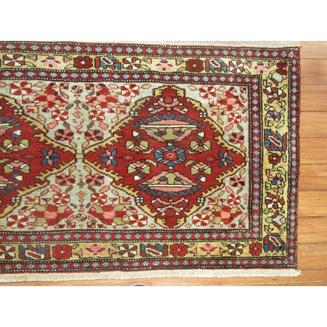 Early 20th Century Jewel Tone Fine Quality Antique Persian Malayer Narrow Horizontal Woven Rug For Sale - Image 5 of 6