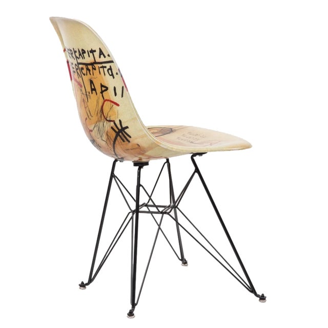 Modernica X Jean Michel Basquiat Side Shell Eiffel Chair Chairish