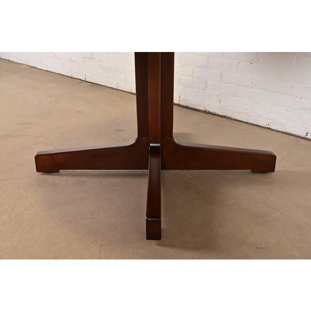 Harvey Probber Mid-Century Modern Sculpted Walnut Pedestal Dining Table, Newly Refinished For Sale In South Bend - Image 6 of 8