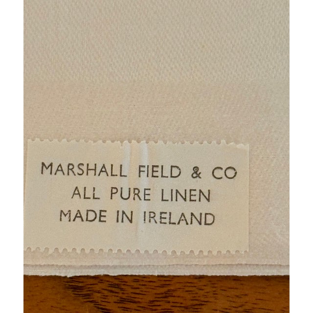Marshall Fields Vintage Marshall Fields Irish Linen Dinner Napkins, 18" Set of 11, Unused For Sale - Image 4 of 9