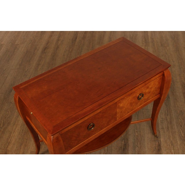 Early 21st Century Hickory White French Art Deco Style Fruitwood Server For Sale In Philadelphia - Image 6 of 13