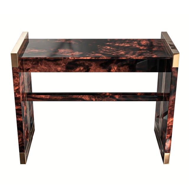 "La Perla Prescelta" Desk With Bronze Details, Hand Made For Sale In Los Angeles - Image 6 of 6