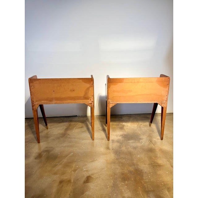 Bedside Tables in the style of Paolo Buffa, Milan, Italy, 1960, Set of 2 For Sale - Image 16 of 17