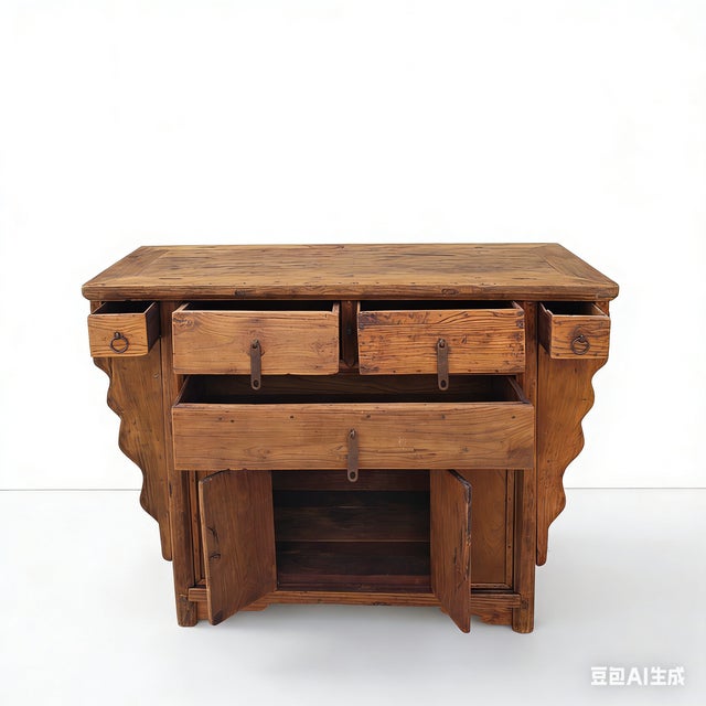 3 Drawer Poplar Sideboard For Sale - Image 12 of 13
