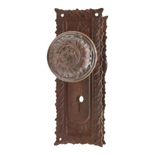 Antique Victorian Norwich Passage Door Knob Set For Sale