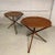 Pair of Scandinavian modern, teak, folding, tray tables by Nils Trautner for Ary Nybro, Sweden feature collapsible,...
