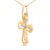 Haus of Brilliance Gold Vermeil Diamond Accent Roman Cross Pendant Necklace For Sale - Image 4 of 4