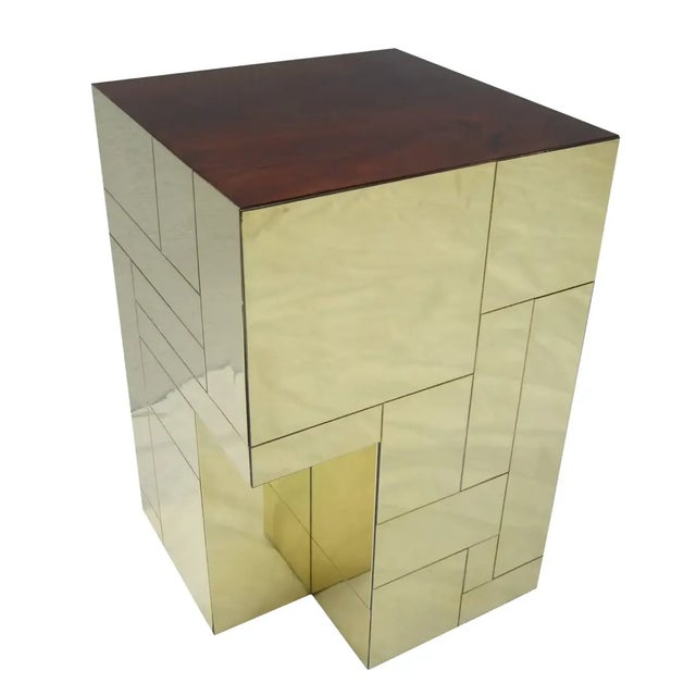 Wood 1970s Paul Evans Cityscape Side Table For Sale - Image 7 of 7