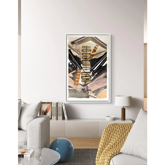 Abstract Barbara Beck Abstract Watercolor Painting on Paper 1994 - Signed/Dated For Sale - Image 3 of 3