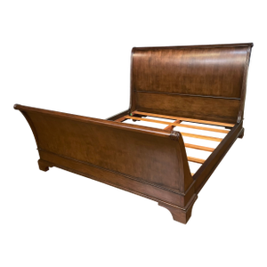 Traditional King Size Mahogany Sleigh Bed by Leighton Hall - Showroom Sample