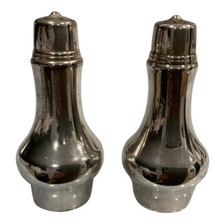 Mid 20th Century W M Rogers Silver Salt and Pepper Shakers For Sale