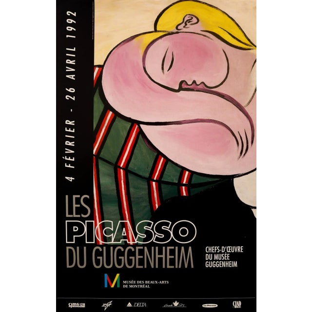 1992 Canadian Exhibition Poster. Les Picasso Du Guggenheim (At the Montreal Museum of Fine Arts) For Sale