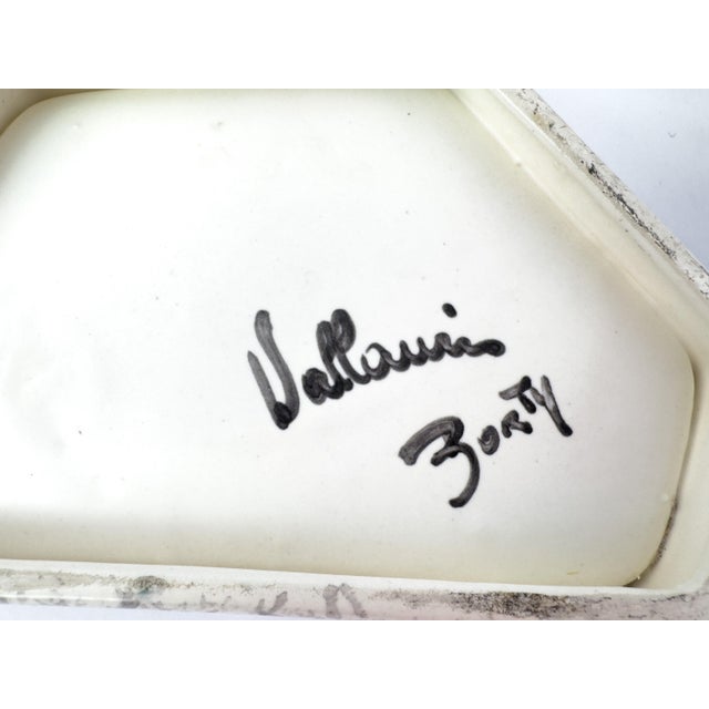 1960s French Vallauris Borty Ceramic Aperitif Serving Set in Iron Holder For Sale - Image 15 of 18
