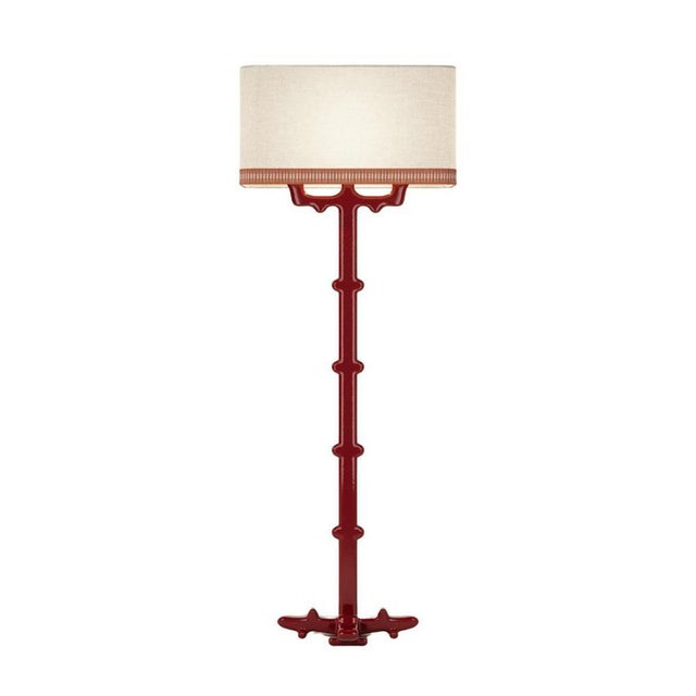 Not Yet Made - Made To Order Alba Floor Lamp in Ceramic and Linen with Samuel & Sons Trimming by Popus Editions For Sale - Image 5 of 9