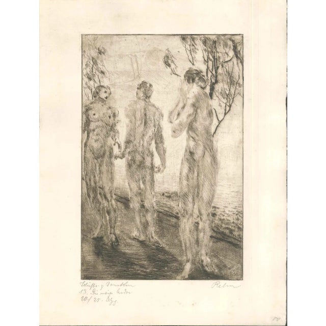 Drypoint and aquatint (brown ink) on cream paper. Signed ''Rehn'' in pencil on the lower right margin and signed on plate...