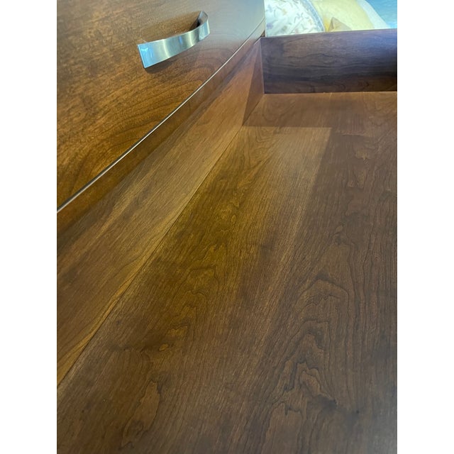 Solid Cherry Chest of Drawers Featuring a Bow Front, Crafted in Pennsylvania. For Sale In Kansas City - Image 6 of 9