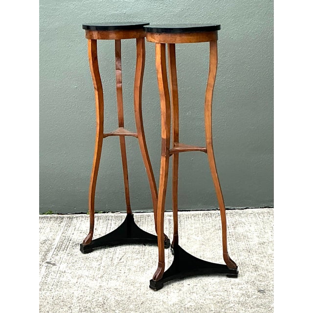 Vintage Biedermeier Tall Pedestals - A Pair For Sale - Image 12 of 12