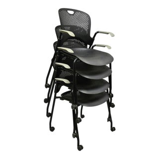 Herman Miller Caper Stacking Chair Office Computer Desk Chair - Set of 4 For Sale