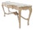 French Tall Bleached White Wash Painted Walnut Marble-Top Sideboard Console Table For Sale