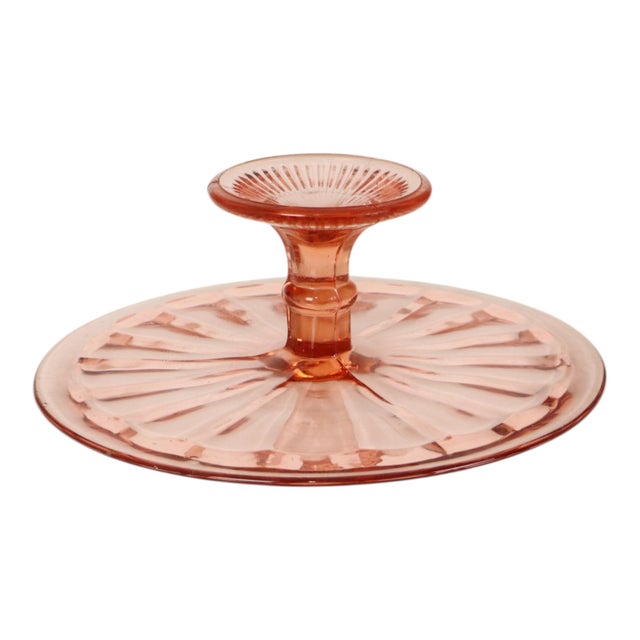 Art Deco Pink Cake Platter, 1930s For Sale - Image 13 of 14