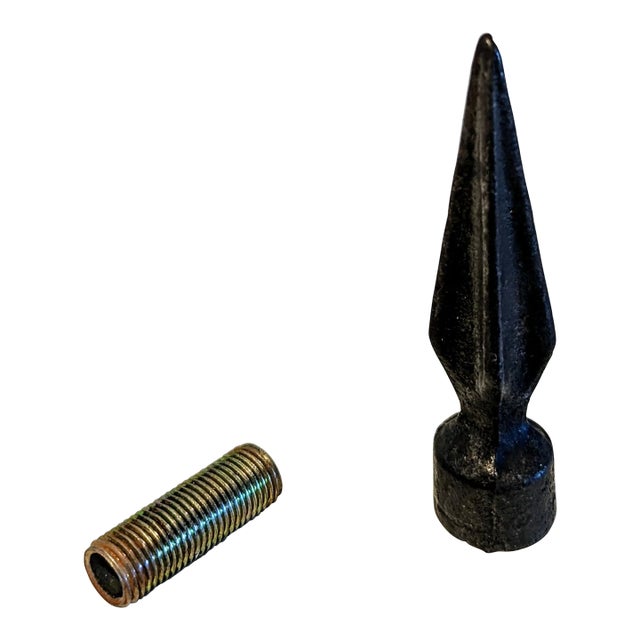 Large Gothic Wrought Iron End Cap/Finial Spear For Sale