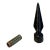 Large Gothic Wrought Iron End Cap/Finial Spear For Sale