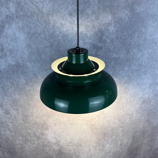 1970s Vintage Danish Green Lamp, 1970s For Sale - Image 5 of 11