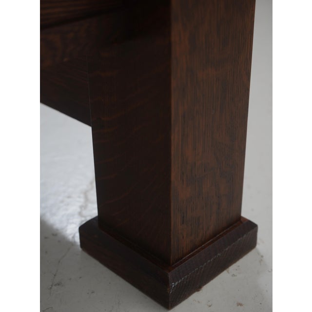 Wood Stickley Mission Oak King Size Spindle Bed For Sale - Image 7 of 16