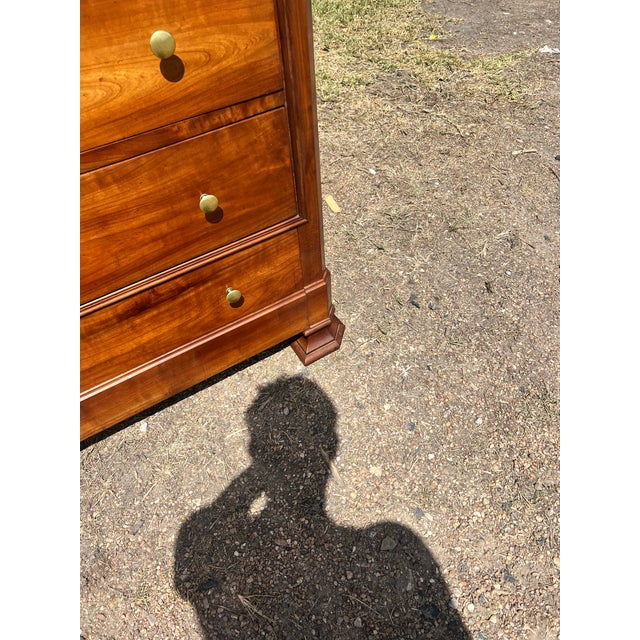 Chestnut French 19th Century Louis Philippe Chestnut Commode / Chest of Drawers For Sale - Image 8 of 12