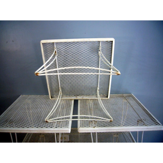 White 1960s Homecrest Bottemillier White Metal Coffee and Accent Tables, Attributed - Set of 4 For Sale - Image 8 of 12