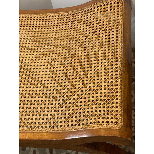 rBauer International Inc. British Colonial Style Hand Cane Ottoman For Sale - Image 9 of 12