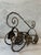 Gray Vintage Metal Wine Bottle Rack With Grape Leaf Design For Sale - Image 8 of 12