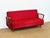 Stunning vintage sofa bed with a scandinavian design typical of the 1950s/60s. solid wood frame with slender spindle...