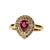 Rubelite and White Sapphire Dinner Ring Size 8.25 For Sale In Raleigh - Image 6 of 6