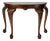 Late 20th Century Chippendale Style Carved Cherry Demilune Console Table For Sale