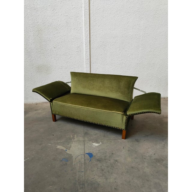 Mid-Century Modern Mid-Century Danish Velvet Sofa Bed, 1970 For Sale - Image 3 of 10