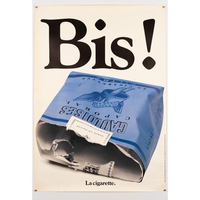 Gauloises Bis! The Cigarette 1978 Original Advertising Poster by Looser For Sale - Image 3 of 8