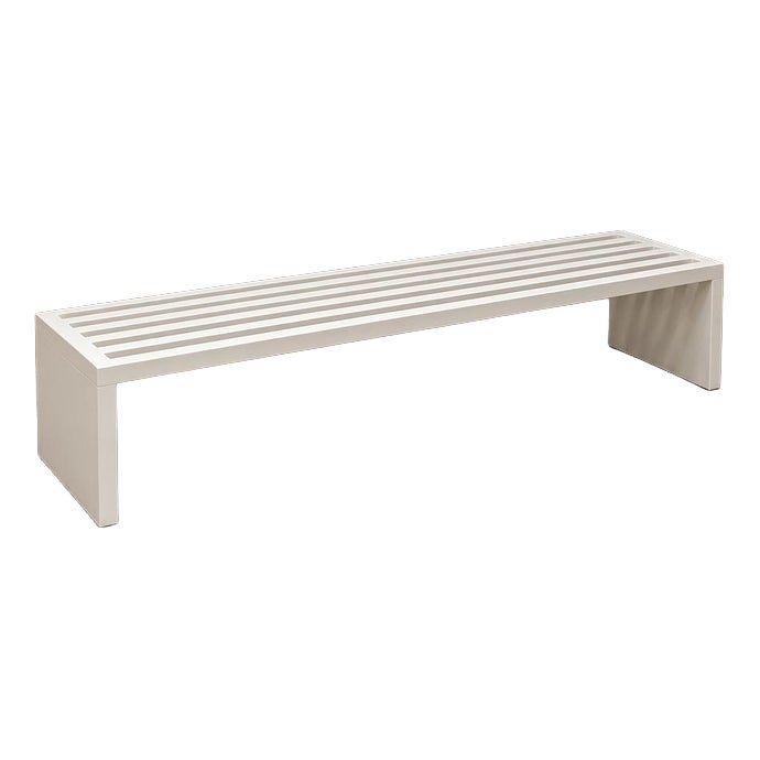 Vintage Weighty Wooden Bench, 1980s | Chairish