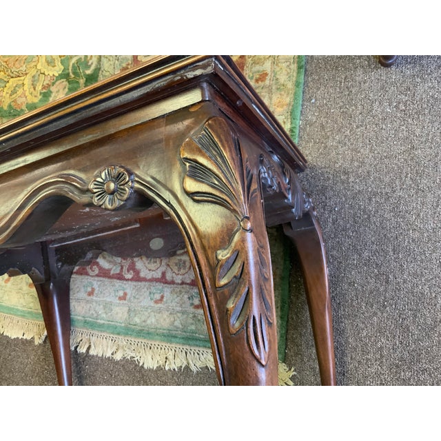 Mid 1990’s Baker Stately Homes Collection Irish Georgian Carved Mahogany Tea Table For Sale - Image 10 of 12