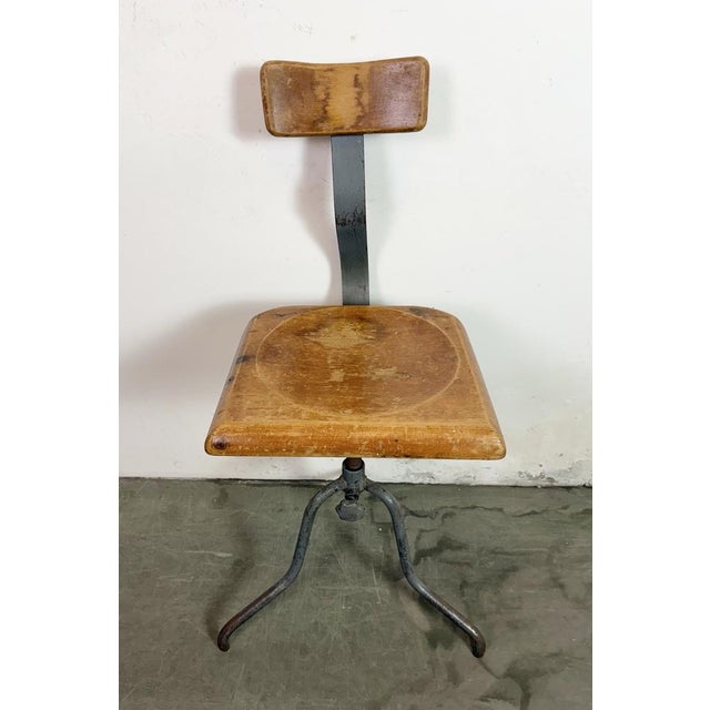 Industrial Factory Swivel Chair, 1950s For Sale - Image 4 of 17