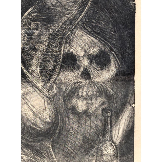 Luis Jiménez "Abuela" Modern Black and White Figurative Nude Lithograph Ed 5/100, 1997 For Sale - Image 10 of 11