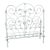 Vintage Elliott's Designs White Cast Iron Double Size Headboard & Footboard For Sale